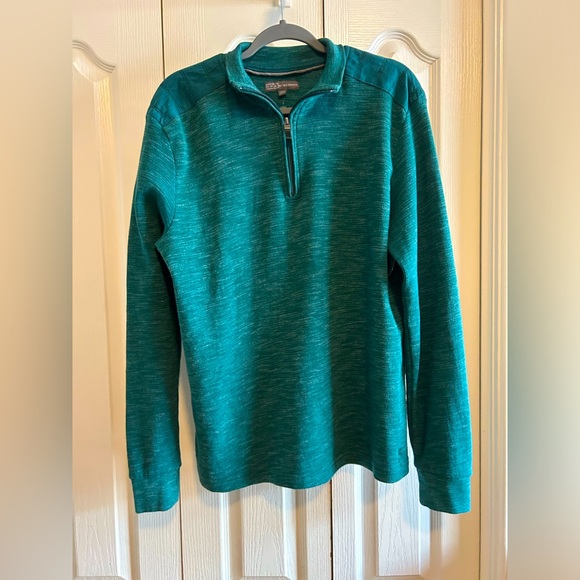 Ike Behar Other - Ike by Ike Behar NWOT Green V Neck Zip Up Sweater in Men’s Medium
